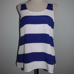 Ann Taylor Loft Stripped Sleeveless Top